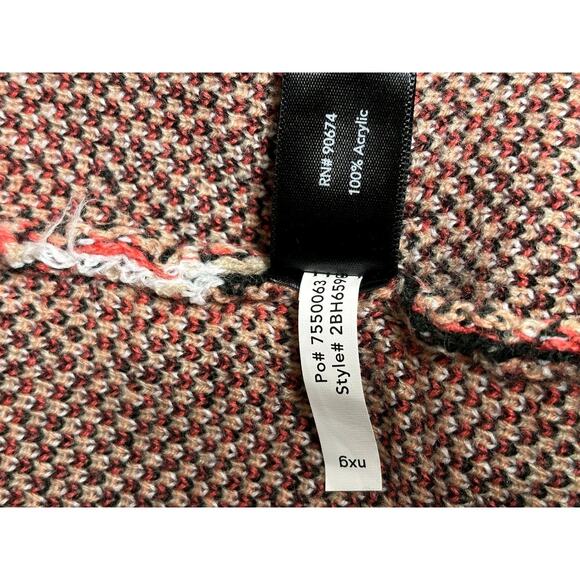 Boston Proper Sweater Womens Large Tan Animal Print Long Open Front Cardigan - Picture 5 of 8